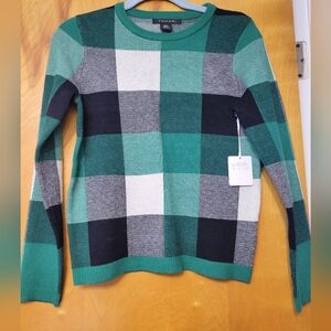 Tahari plaid sweater